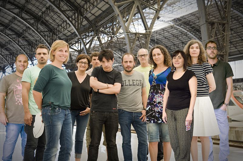 El equipo del programa, con nuestras caras