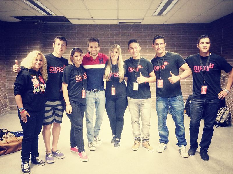 El equipo de GIRA que participó en la gira nacional de Pablo Alboran.