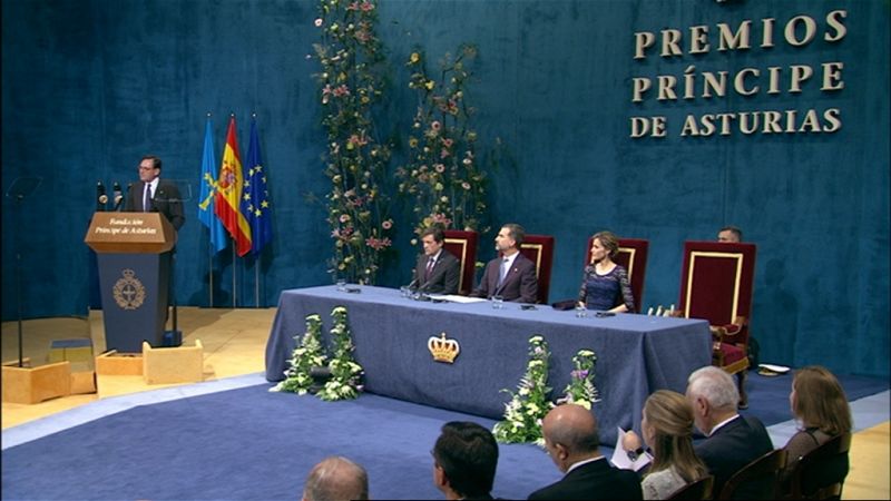 Premios Principe de Asturias 2014. Tribuna en el Teatro Campoamor