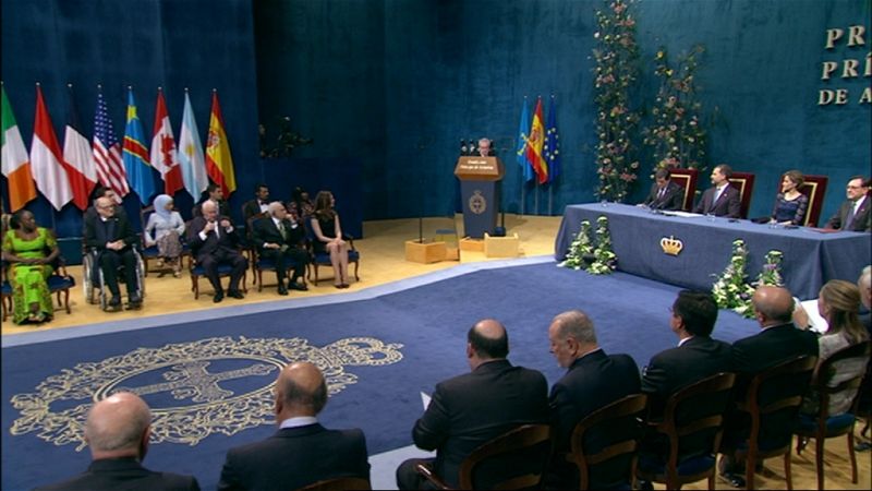 Premios Principe de Asturias 2014. Tribuna en el Teatro Campoamor