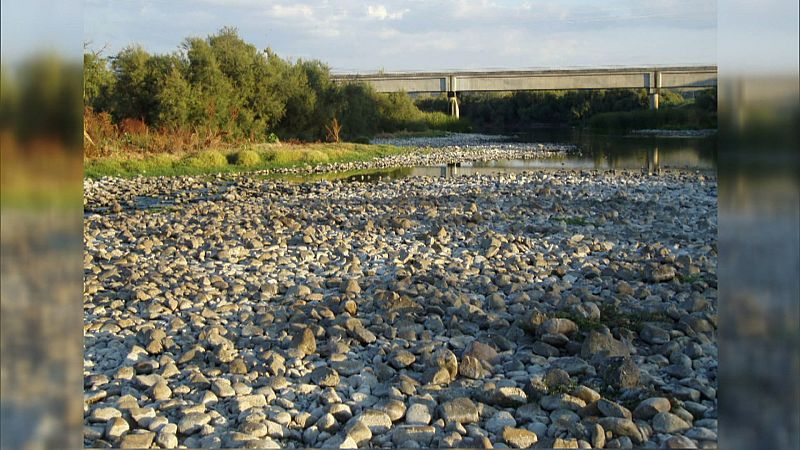 Cauce seco del Tajo en su tramo medio.
