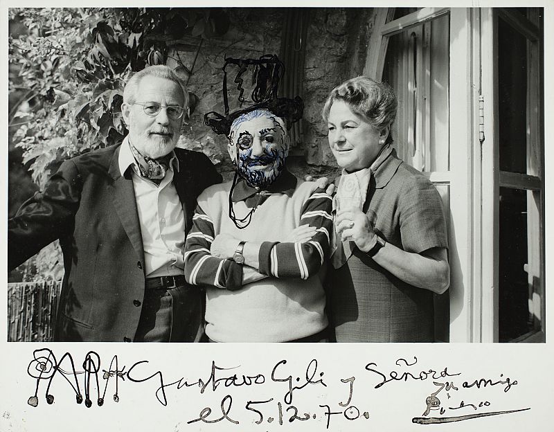 Jacqueline Picasso Gustau Gili, Pablo Picasso y Anna MariaTorraMougins, 5/12/1970