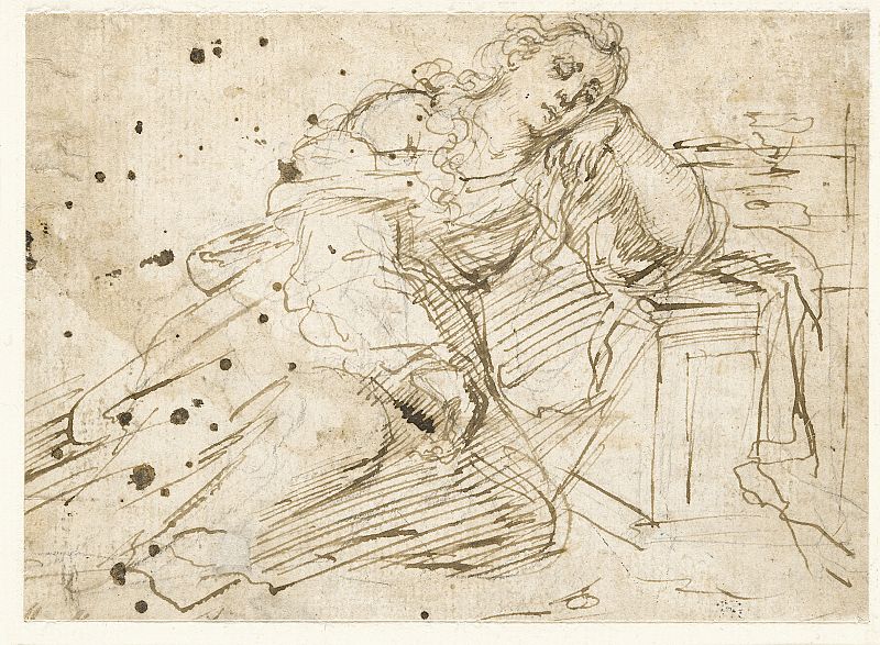 Bartolomé Esteban Murillo, "Estudio de Magdalena dormida sobre el sepulcro vacío de Cristo" (1655)