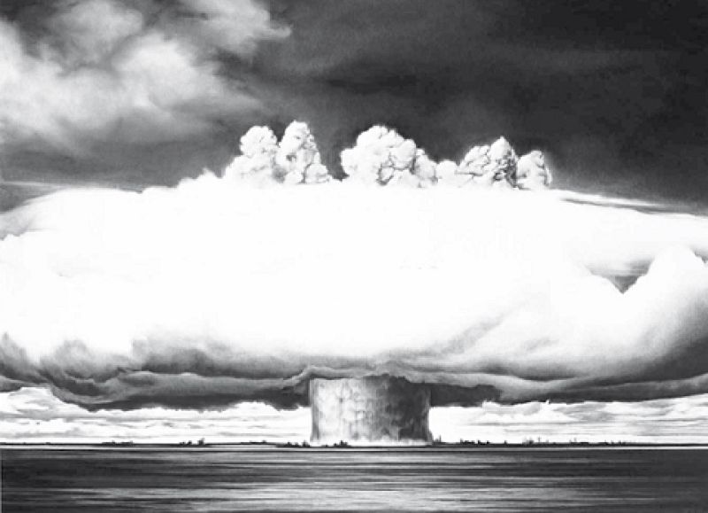 Robert Longo, "Sin título (Atolón Bikini/Baker, 1946)", (2003)