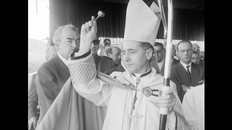 Bendición del nuevo pantano de Navacerrada en 1969