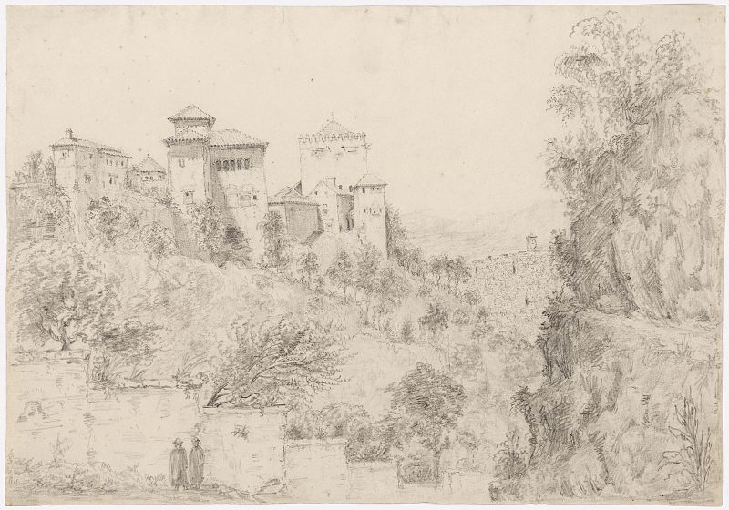 Richard Ford, "Granada. Alhambra. Vista desde la Cuesta del Rey Chico", (1830-33)