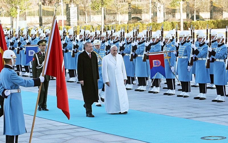 El papa Francisco es el cuarto pontífice que visita Turquía.