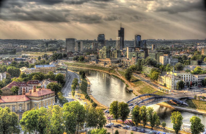 Panorámica de Vilna desde el castillo