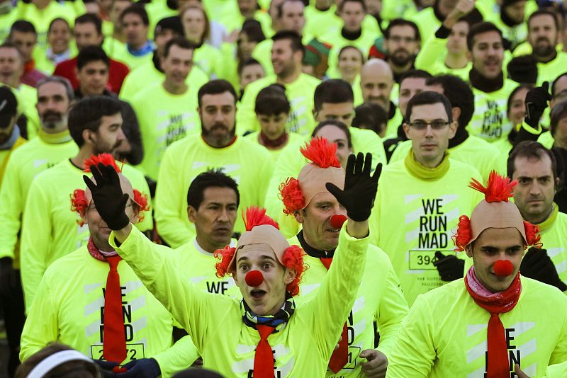 Los disfraces son ya parte de la San Silvestre Vallecana.