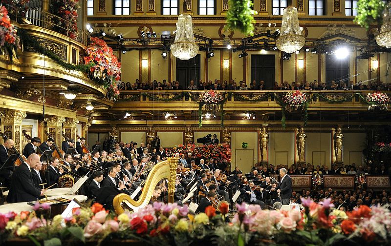 El director indio Zubin Mehta durante el concierto de Año Nuevo de la Filarmónica de Viena