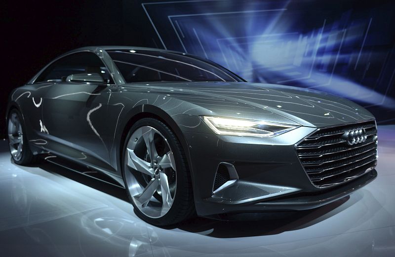 El coche Audi Prologue exhibido en la Feria de Electrónica de Consumo CES en Las Vegas