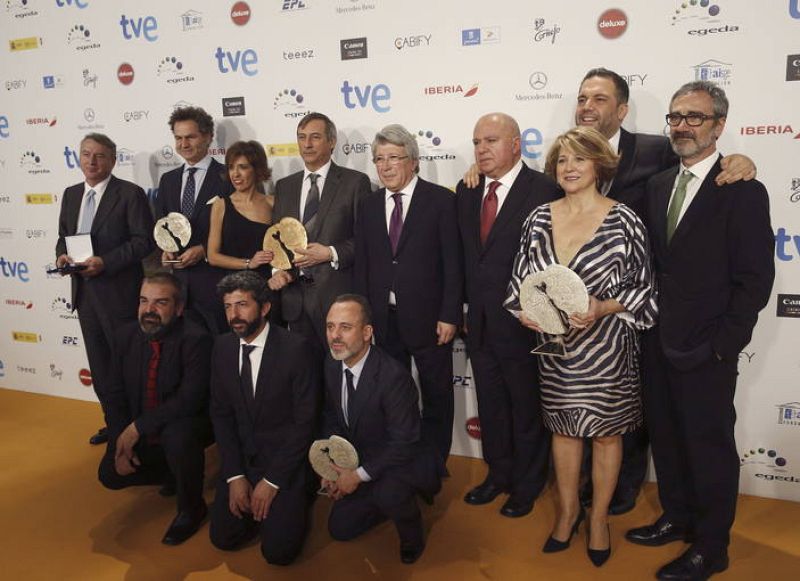 Foto de los premiados en la gala de los XX Premios Cinematograficos Jose María Forqué, que se celebra hoy en el Palacio Municipal de Congresos de Madrid