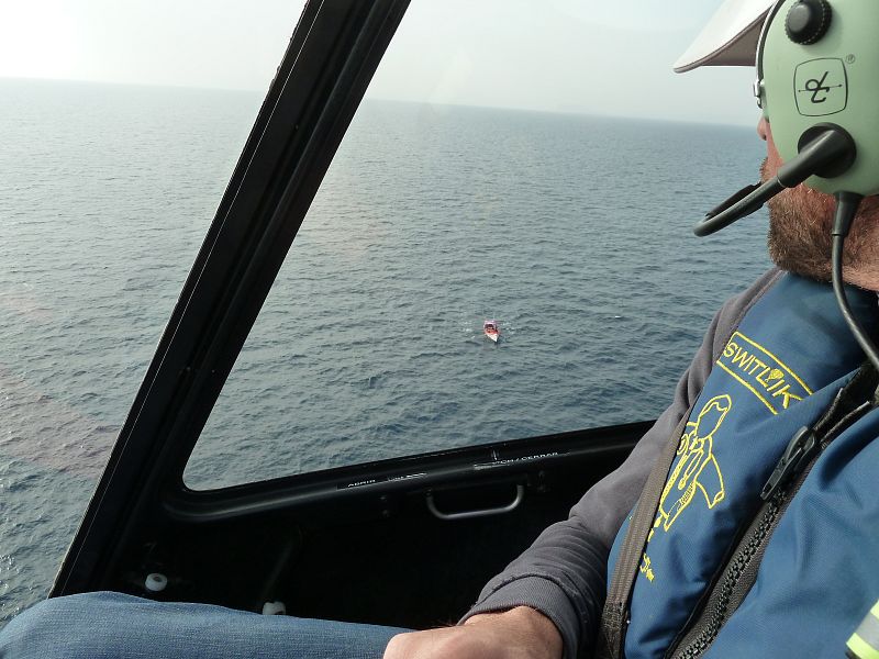 La diminuta Cruz del Sur, en la inmensidad del océano