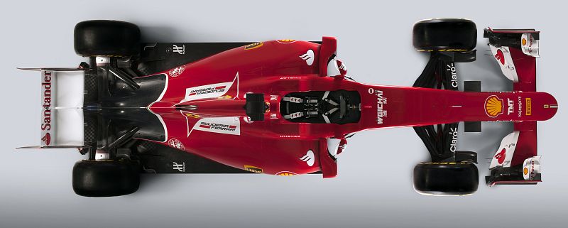 Imagen aérea del nuevo monoplaza SF-15T de Ferrari.