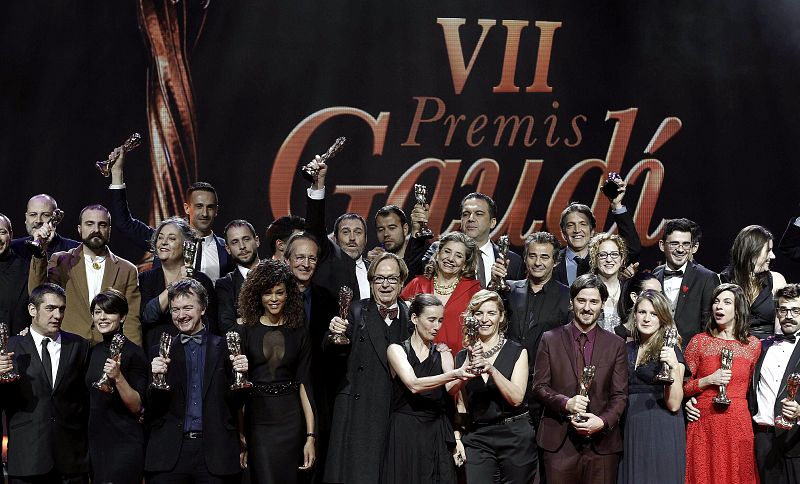 Galardonados en la gala de entrega de los VII Premios Gaudí de Cine.