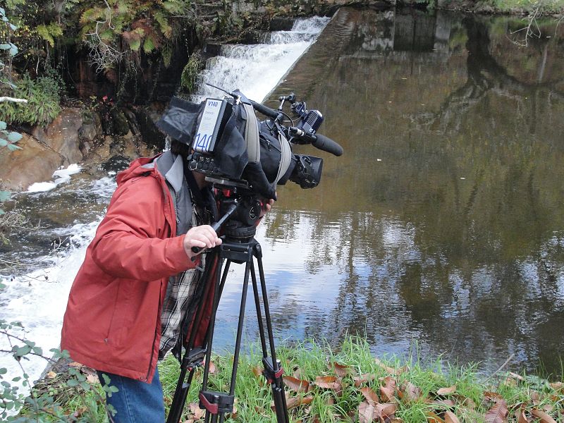 Grabando en el rio Xunco