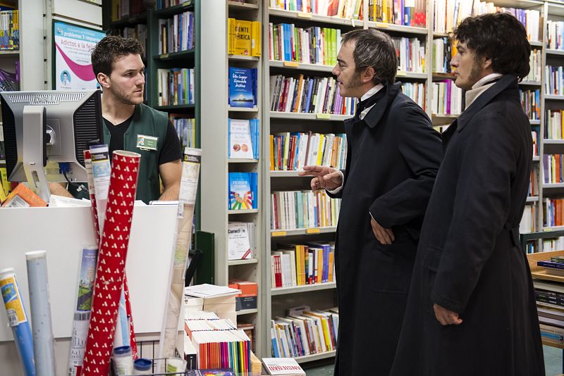 El francés y el afrancesado en Gran Vía.