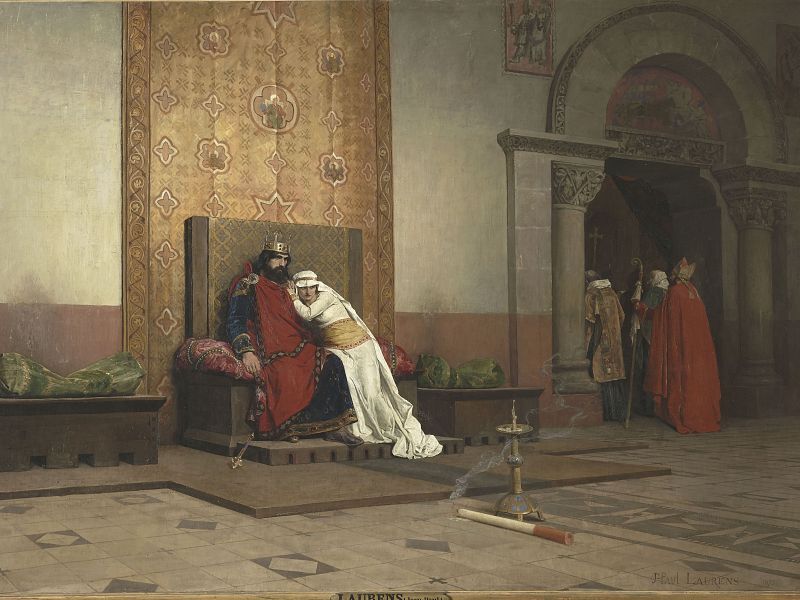 Jean-Paul Laurens 'La excomunión de Roberto II el Piadoso' (1875). París, Musée d'Orsay