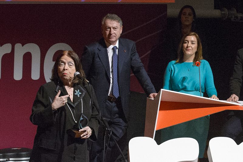 Nélida Piñón, en un momento de su discurso.