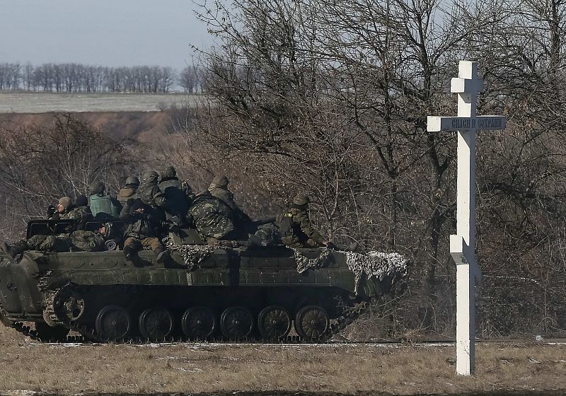 Un tanque ucraniano cerca de Artemivsk