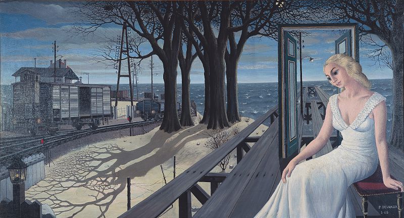 Paul Delvaux, "Las sombras", (1965)