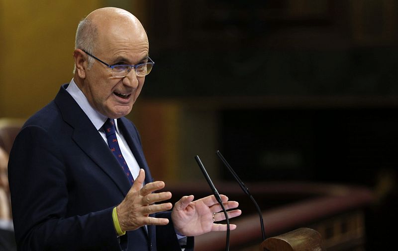 El portavoz de CiU, Josep Antoni Duran i Lleida, durante su intervención en el debate del estado de la nación 2015.