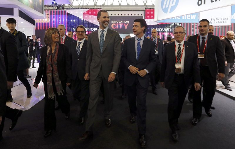 El rey Felipe VI inaugura el Mobile World Congress en Barcelona