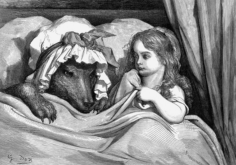 Caperucita y el lobo vistos por Gustave Doré