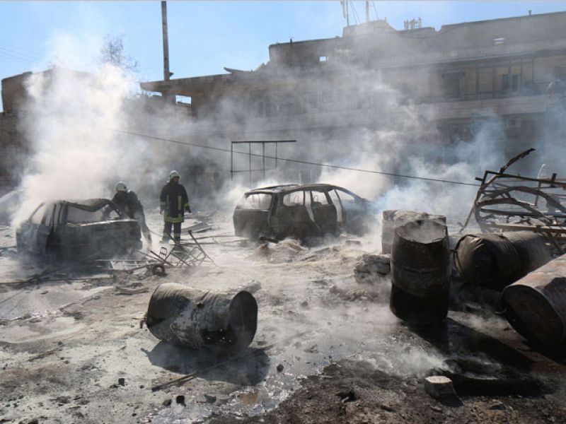 El lanzamiento de bombas de barril por parte del régimen sirio es impredecible e indiscriminado.