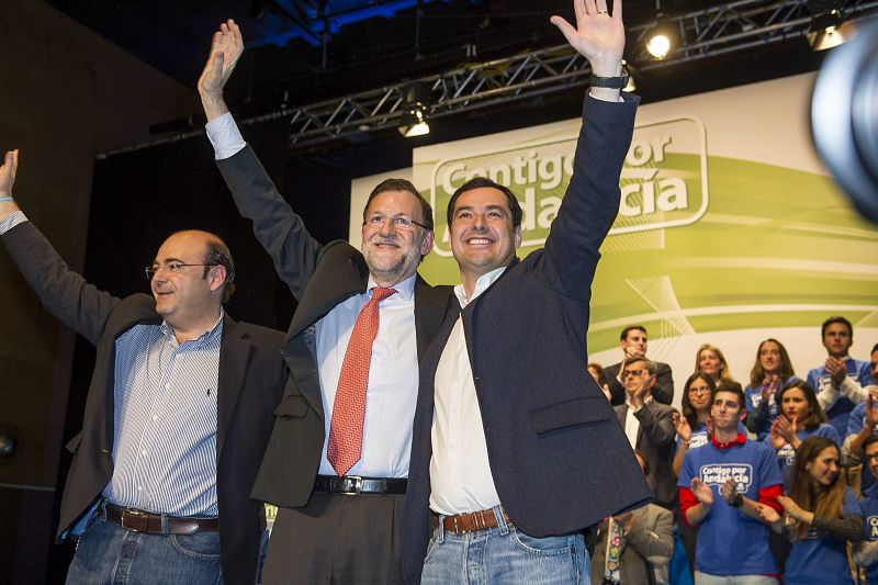RAJOY CLAUSURA UN ACTO DE CAMPAÑA DE LAS ANDALUZAS EN GRANADA