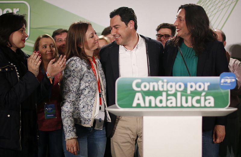 El presidente del PP andaluz y candidato a la presidencia de la Junta de Andalucía, Juanma Moreno, valora los resultados en las elecciones andaluzas, en las que ha pasado de 50 a 33 escaños.