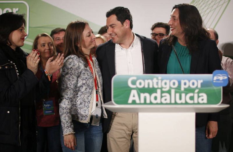 El presidente del PP andaluz y candidato a la presidencia de la Junta de Andalucía, Juanma Moreno, valora los resultados en las elecciones andaluzas, en las que ha pasado de 50 a 33 escaños. 