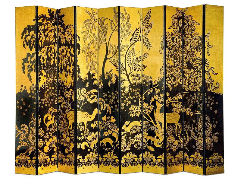 Armand Albert Rateau, Biombo de 10 hojas del comedor de Jen Lanvin (1921-22)