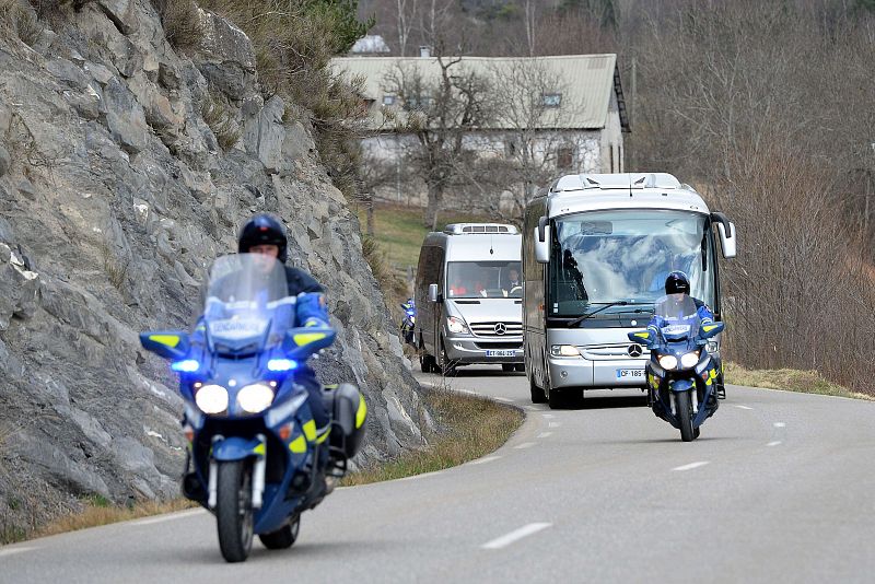 Los autobuses con los familiares de las víctimas del accidente han sido trasladados en autobuses