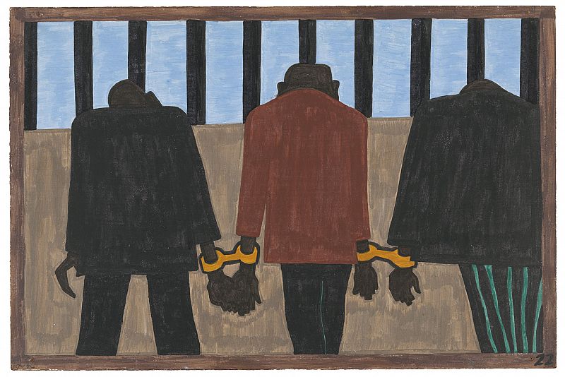 Jacob Lawrence. The Migration Series. Panel 22 ( 1940-41)