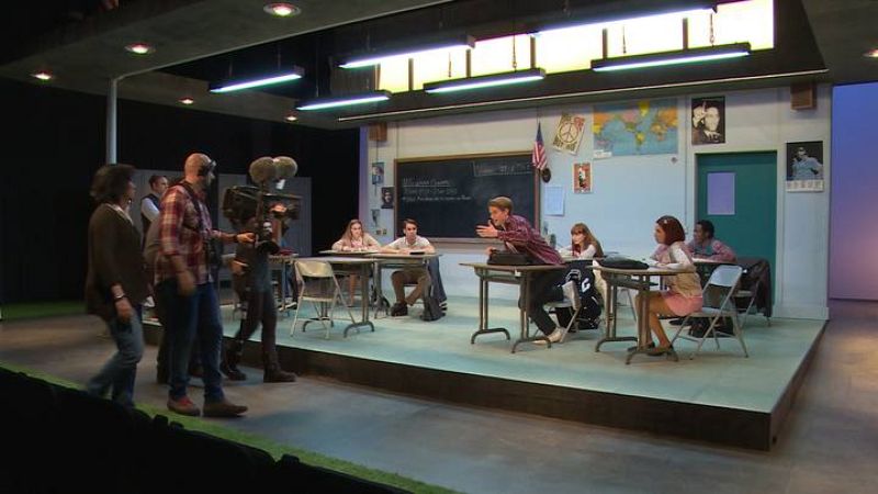 Un momento de la grabación