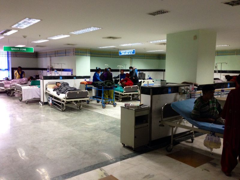 Heridos en el hospital.