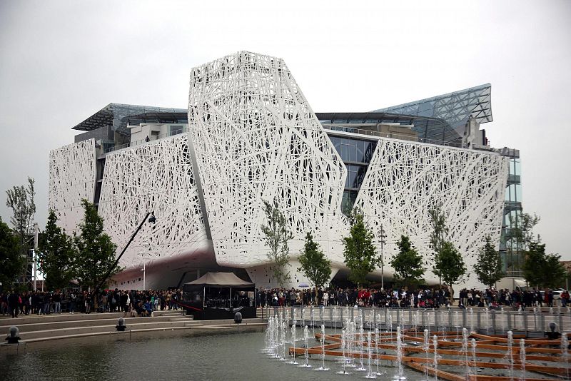 Vista del pabellón de Italia durante la inauguración oficial de la Exposición Universal de Milán 2015.