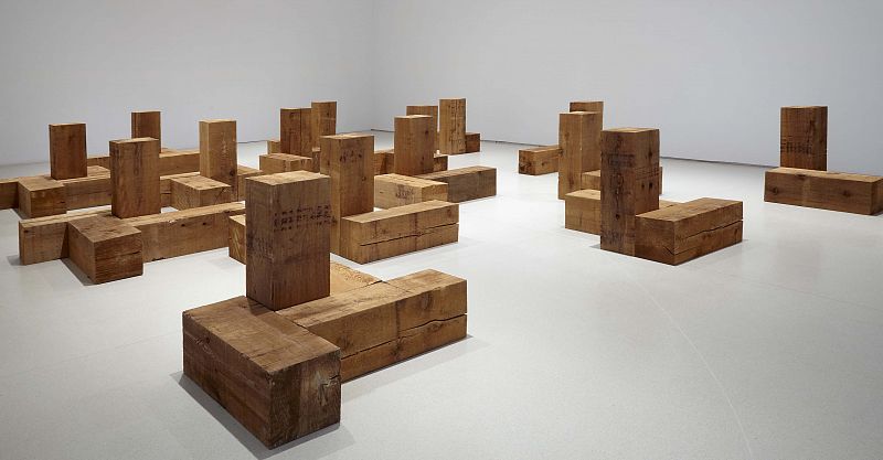 Carl Andre 1958-2010, Vista de la exposición en el Palacio de Velázquez