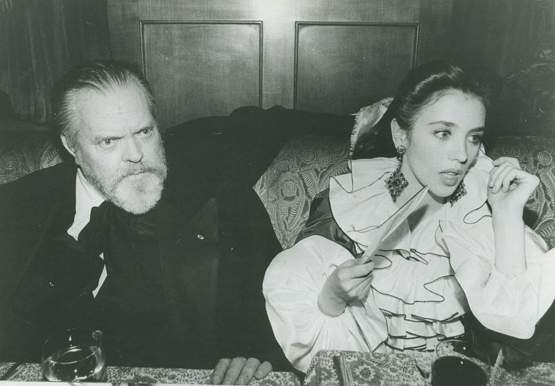 Orson Welles junto a la actriz francesa Isabelle Adjani