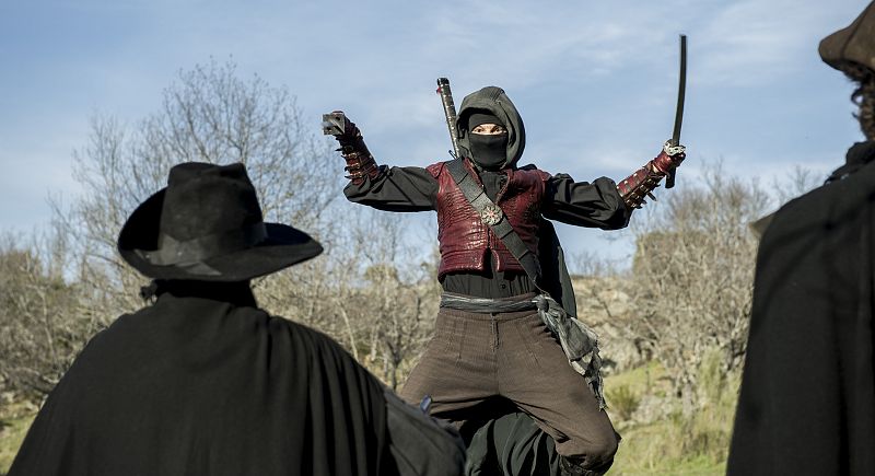 Águila Roja, en una de las escenas de acción.