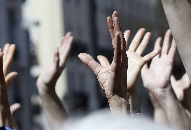 El lema de esta jornada de aniversario, "2015M 4 AÑOS: No nos amordazarán, la lucha sigue en las calles".