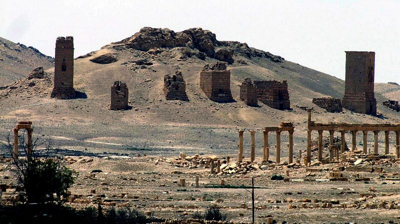El valle funearario de Palmira conserva tumbas sobre tierra y subterráneas.