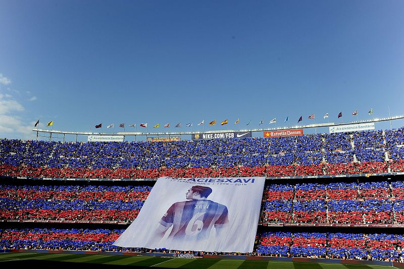 Imagen de la grada del Camp Nou.