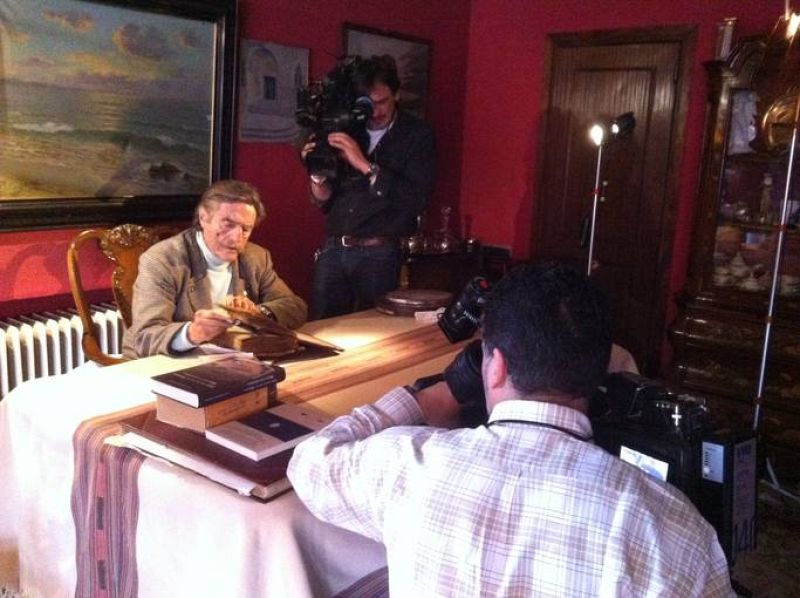 Un momento del rodaje