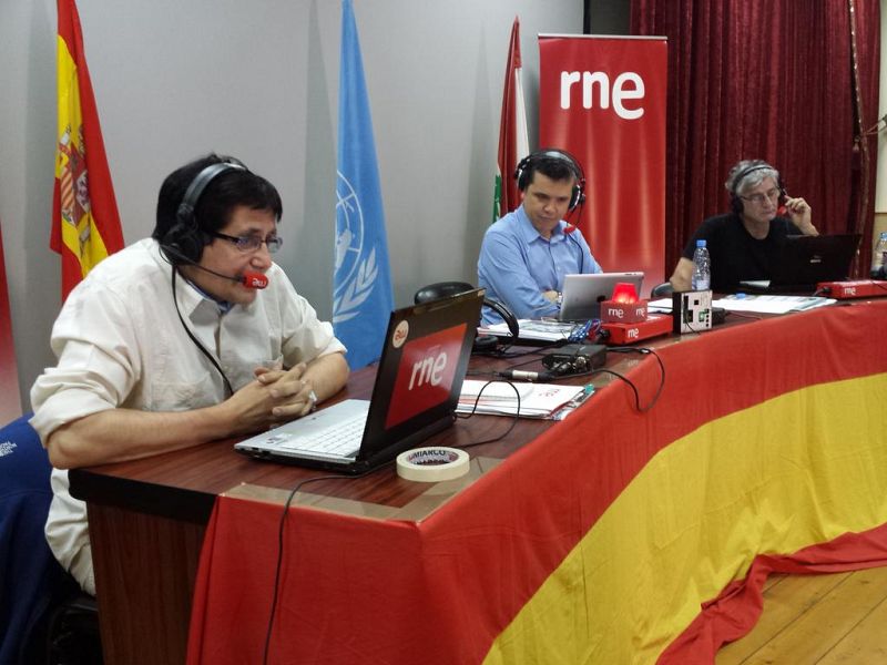 Emilio Andreu, Alfredo Menéndez y Fran Sevilla, en un momento del programa.