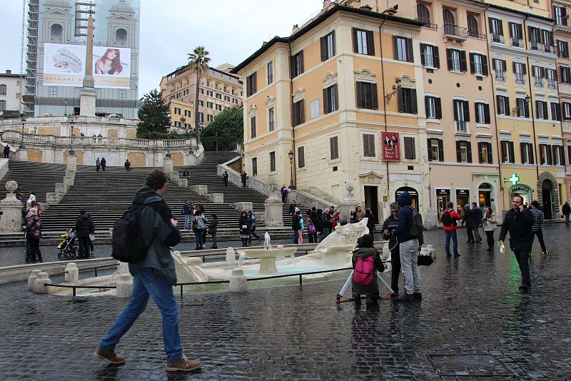 En la romana Piazza di Spagna