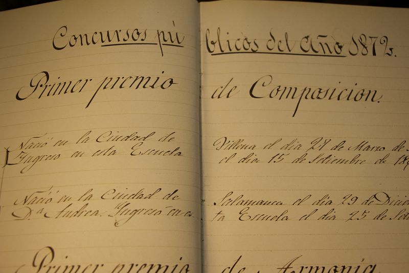 Primer premio de composición otorgado a Ruperto Chapí en 1872