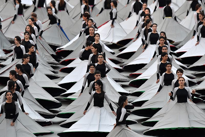 La performance de la inauguración.