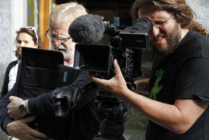 Grabación de un reportaje sobre el Rastro de Madrid en el curso de cámaras 4K impartido por el Instituto RTVE